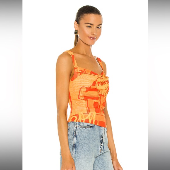 Miaou - Imogene Corset in Stone Orange - M - Picture 3 of 8